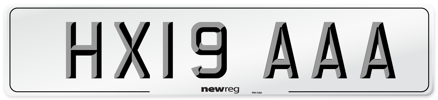 HX19 AAA Number Plate from New Reg